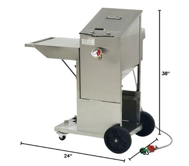 Stainless Metal Bayou Fryer with Cart