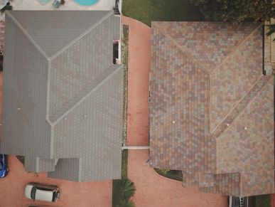 A pair of Tile Reroof projects in Miami Dade using Boral Saxony 900 concrete roof tiles.
