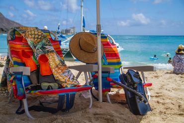 Beach Rentals Waikiki, Beach Chair rentals, Beach umbrella rentals, chair umbrella rentals