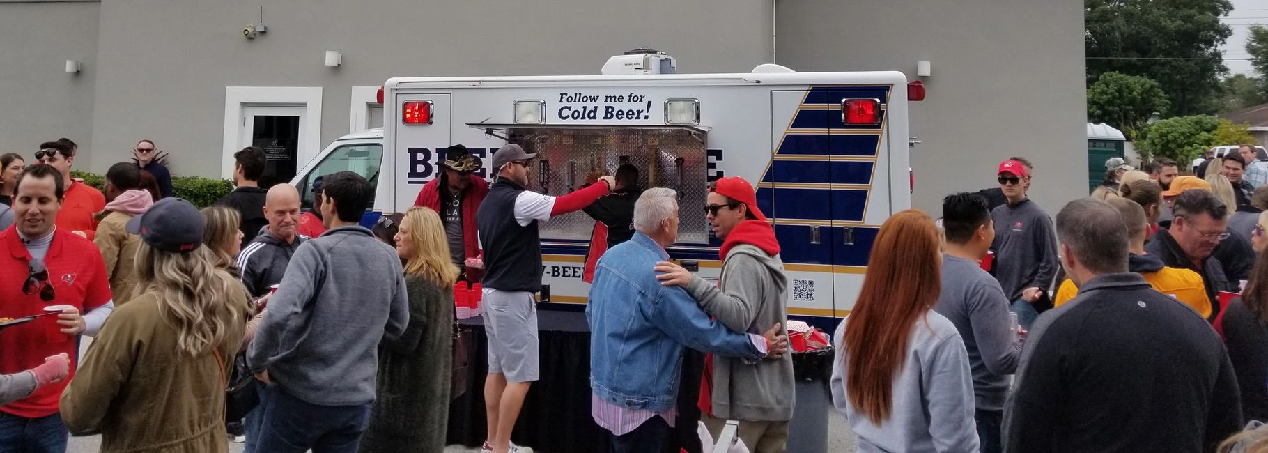 Beer Rescue serving draft beer at local event.