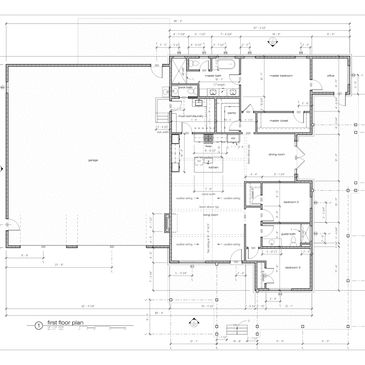 Architectural floor plan of Smith New Home showing detailed room layout and dimensions.