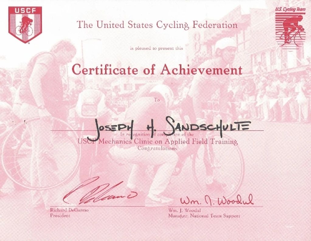 Race mechanic certificate