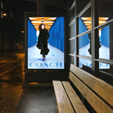 Young Woman Dressed In Black Walking in NYC