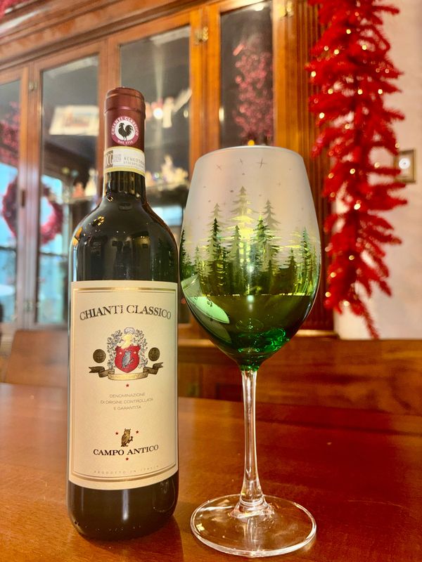 Jersey Art Glass wine glasses. Green Forest Edition.