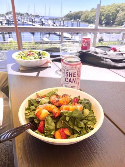Strawberry Field Salad with Grilled Shrimp