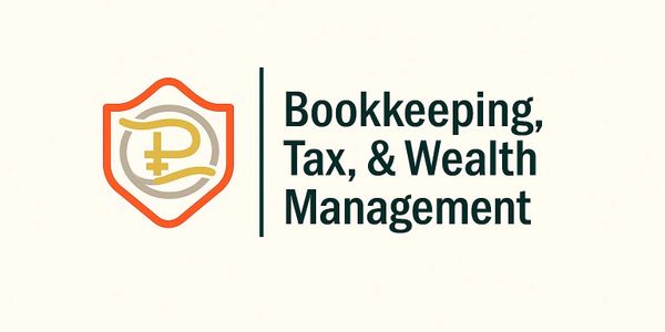 Logo for bookkeeping, tax, and wealth management services.