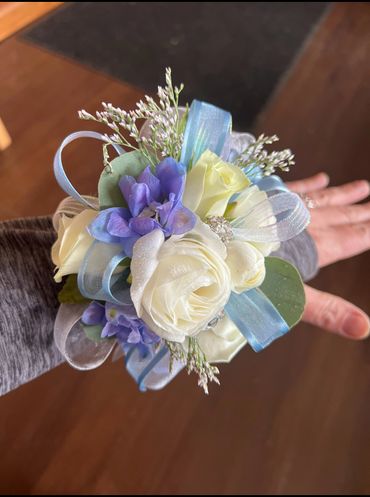 A custom wrist corsage for Homecoming or Prom!
