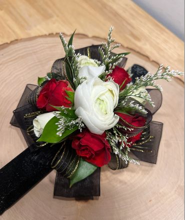 A custom wrist corsage for Homecoming or Prom!