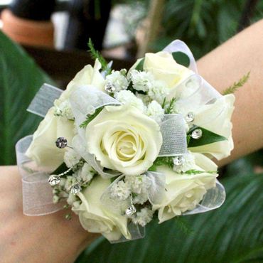 A custom wrist corsage for Homecoming or Prom!