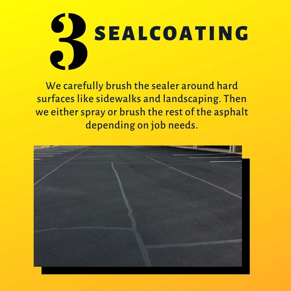 Newly sealed pavement in Southern Indiana/Louisville area.