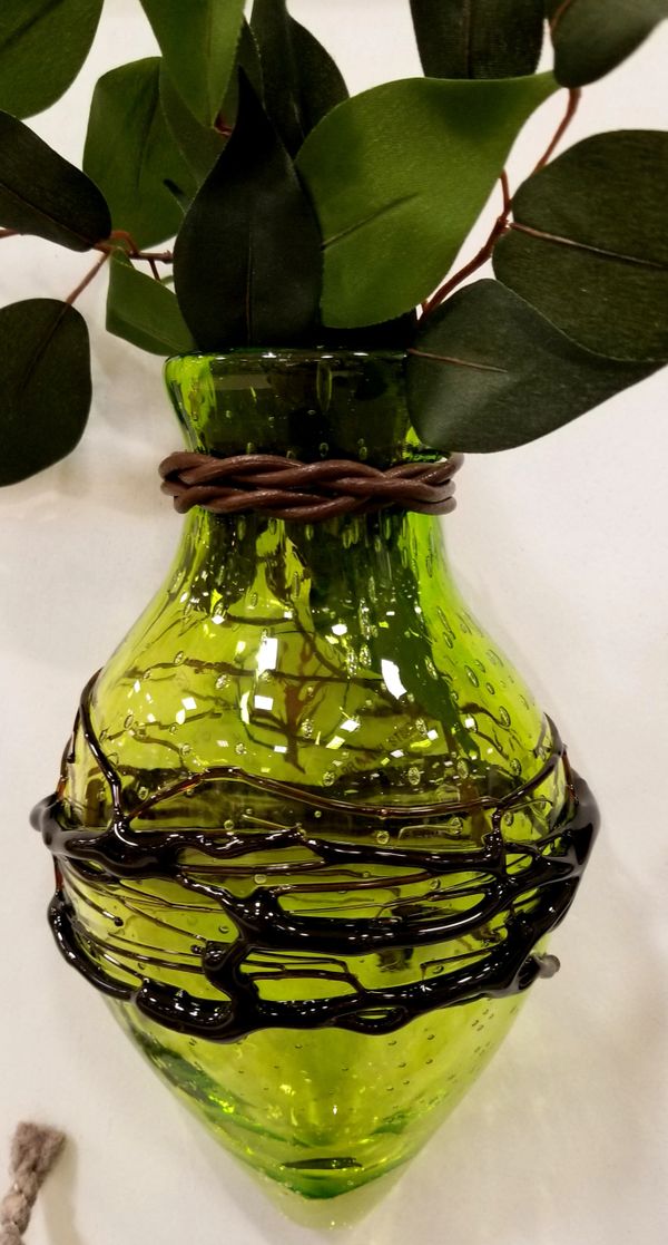 handblown sculpture glass art vase