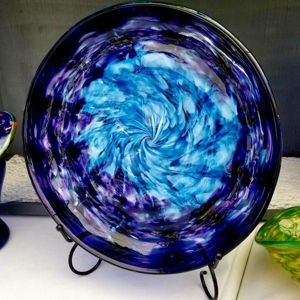 handblown glass plate