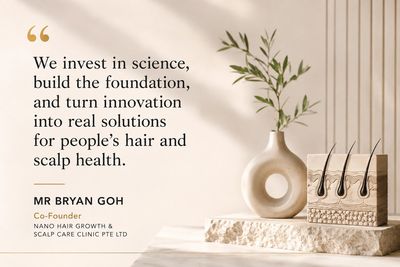 Quote on investing in science for hair and scalp health solutions.