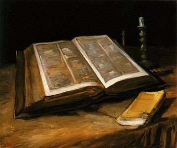 1885 - Still Life with Bible, Vincent van Gogh,