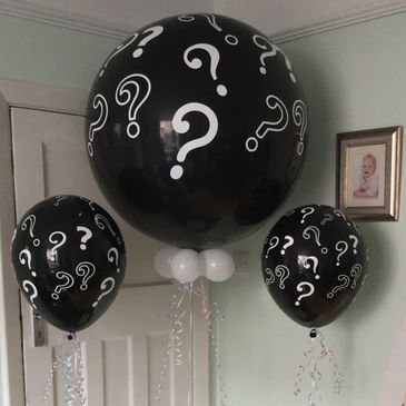 Our 2.5 ft Balloon comes stuffed with confetti and little balloon and comes with popping wand 