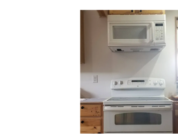 microwave range hood, appliance installation, oven, stove, range, cabinets