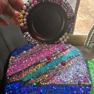 Glitter & Pearl Ashtray Set