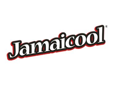 Stylized logo of the brand 'Jamaicool' with bold, outlined text.