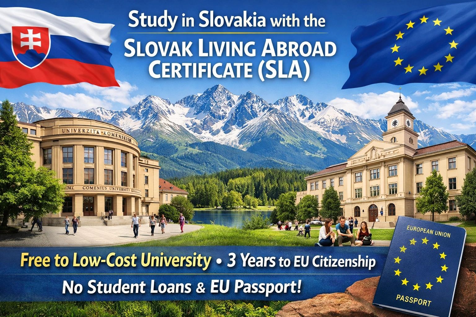 Study in Slovakia with low-cost universities and EU citizenship benefits.