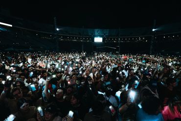 large concert crowd at night