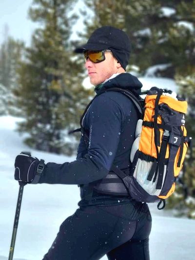 Dr. Nick North backcountry skiing