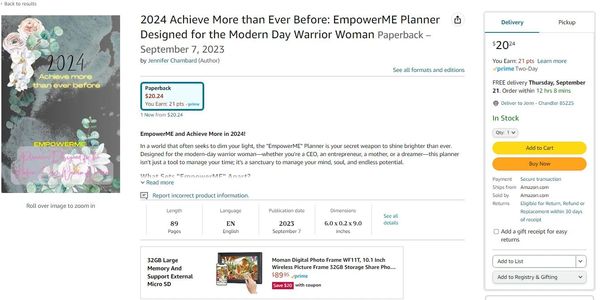 2024 Achieve More than Ever Before: EmpowerME Planner Designed for the Modern Day Warrior Woman