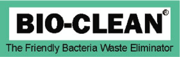 Bio-Clean friendly bacteria waste eliminator logo.