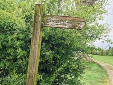 Riddell Estate in Scotland is steeped in over 900 years of history. Watercolor