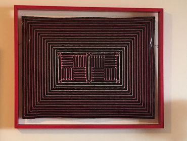 Film of high school football game, embroidery thread