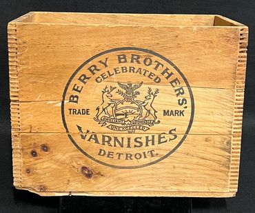 Vintage Tongue and Groove Berry Bros. Advertising Wood Box