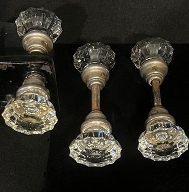 Antique Sargent Mortise Lock and Vintage Glass Doorknobs with Mercury Center