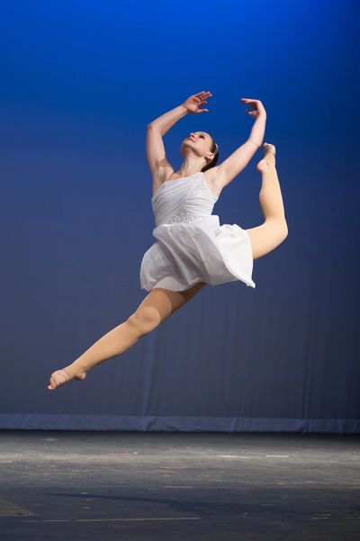 Teen dancer leaping