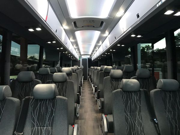 Luxury tour bus interiors