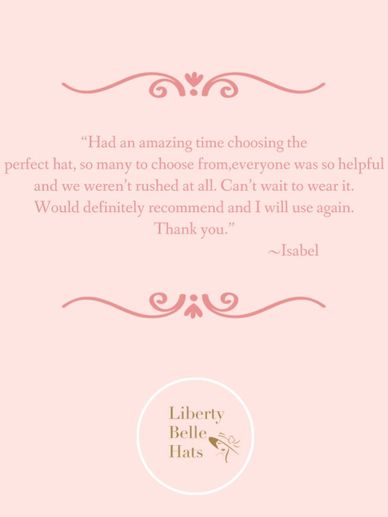 Nice testimonial from a customer regarding hat hire experience