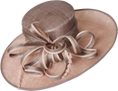 large hat in nude blush and brown colour