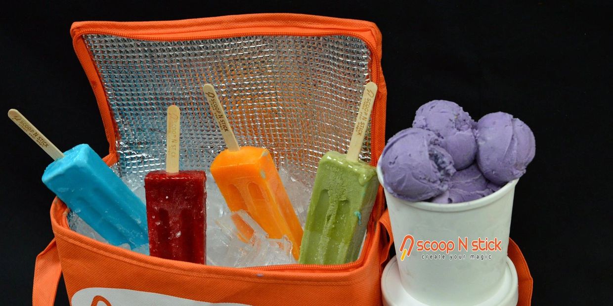 Popsicle and Ice-cream catering delivered in thermal bags. These will be individually wrapped .