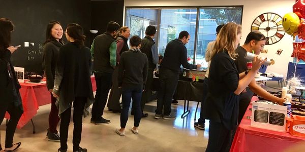 large selection of flavors and toppings options for ice-cream catering.
