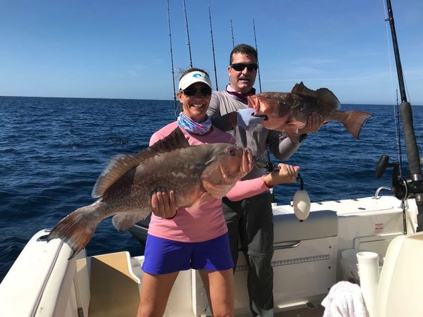 Offshore fishing Charter for Red Grouper, Snapper and Porgy. Sanibel Island, Fort Myers Florida.