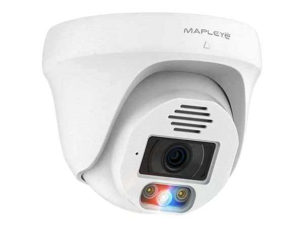 MY-E2T5-I3MC-P/2
Mapleye 5mp Fixed Turret IP Security Camera with red and blue motion lights