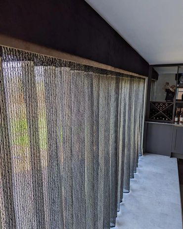 made to measure voile curtain in window