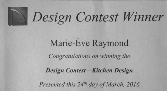 Mention et prix du public design de cuisine