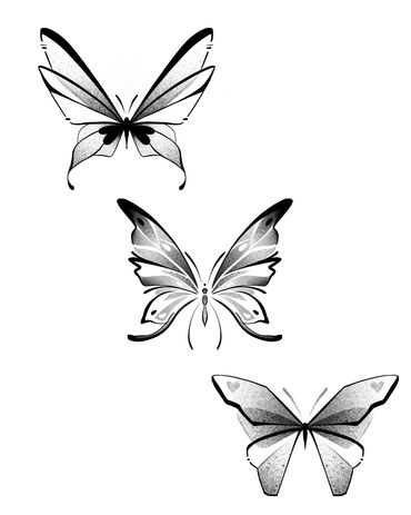 Schmetterling Tattoo Designs schwarz grau filigrane Schmetterling Motive Wannado Tattoo Hamburg