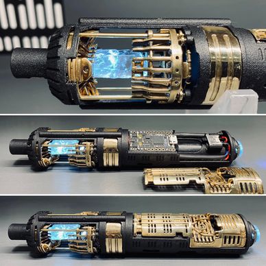 lightsaber crystal chamber with proffie board electronics