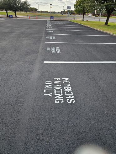 Parking stalls stenciling project