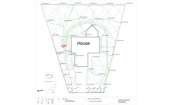 A plan of the house with all the lines drawn.