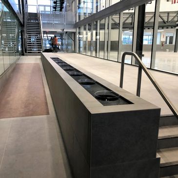 Support system in planter bed.