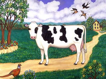 cow, cows, black and white cow, farm animals, barnyard animals, livestock, landscape, farm, country 