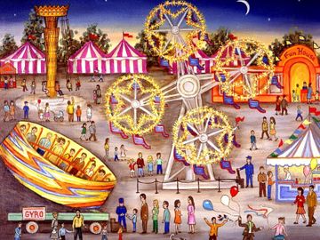 carnival, rides, games, family, home decor, wall decor, wall art, prints, prints for sale
