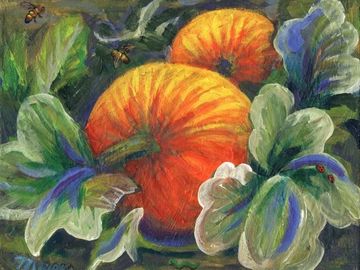 fall, autumn, vegetable, pumpkins, garden, home decor, wall art, prints, interior decor, paintings