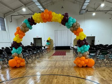 Balloon arch for graduation.